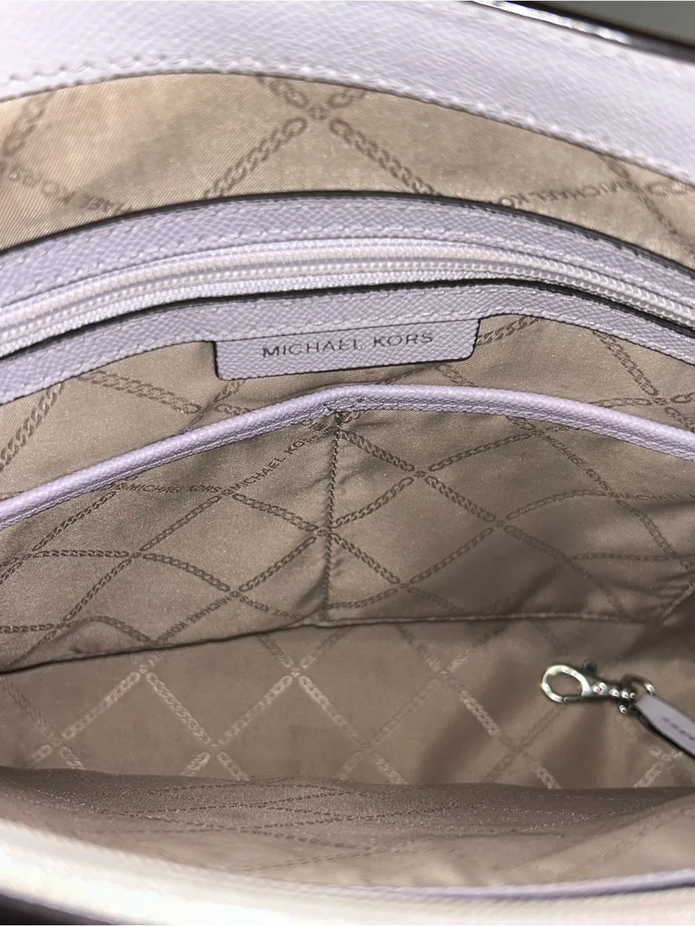 Michael Kors Voyager Light Lilac Saffiano Leather Tote Bag Shoulder Bag